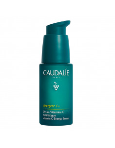 Caudalie Vinergetic C+ Plus sérum visage vitamine C anti fatigue flacon pompe airless bleu pétrole