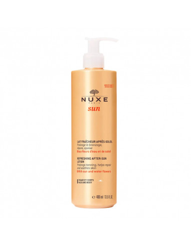 Nuxe Sun Lait Fraicheur Après-Soleil visage et corps 400ml flacon pompe grand modele