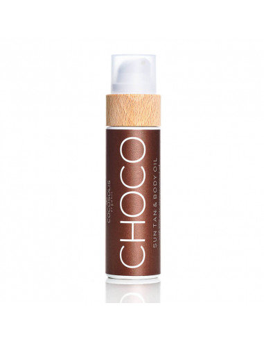 Cocosolis Huile de Bronzage Corps Chocolat. 110ml flacon brun marron suntan and body oil