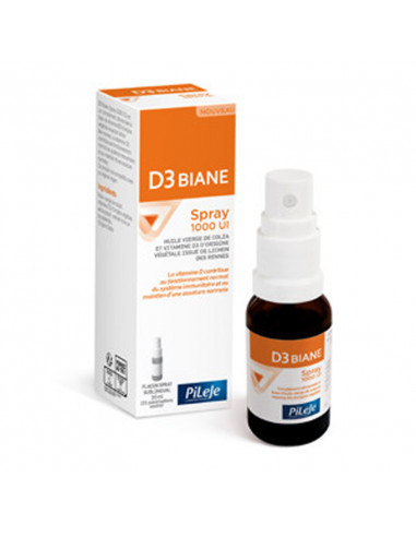 Pileje D3 Biane Spray 1000 UI. Flacon spray sublingual 20ml