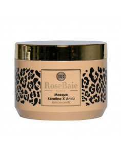 Rosebaie Masque Kératine x Amla Edition Limitée. 500ml pot imitation léopard panthère