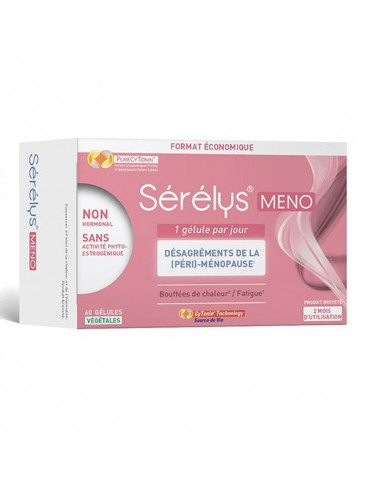 Sérélys Meno. Format économique 60 gélules boite rose