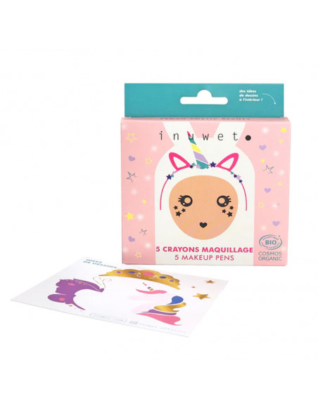 Inuwet Confetti kit 5 crayons maquillage enfant Bio