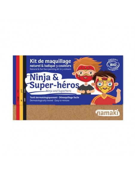 Namaki Kit de maquillage 3 Couleurs Ninja et Super-héros