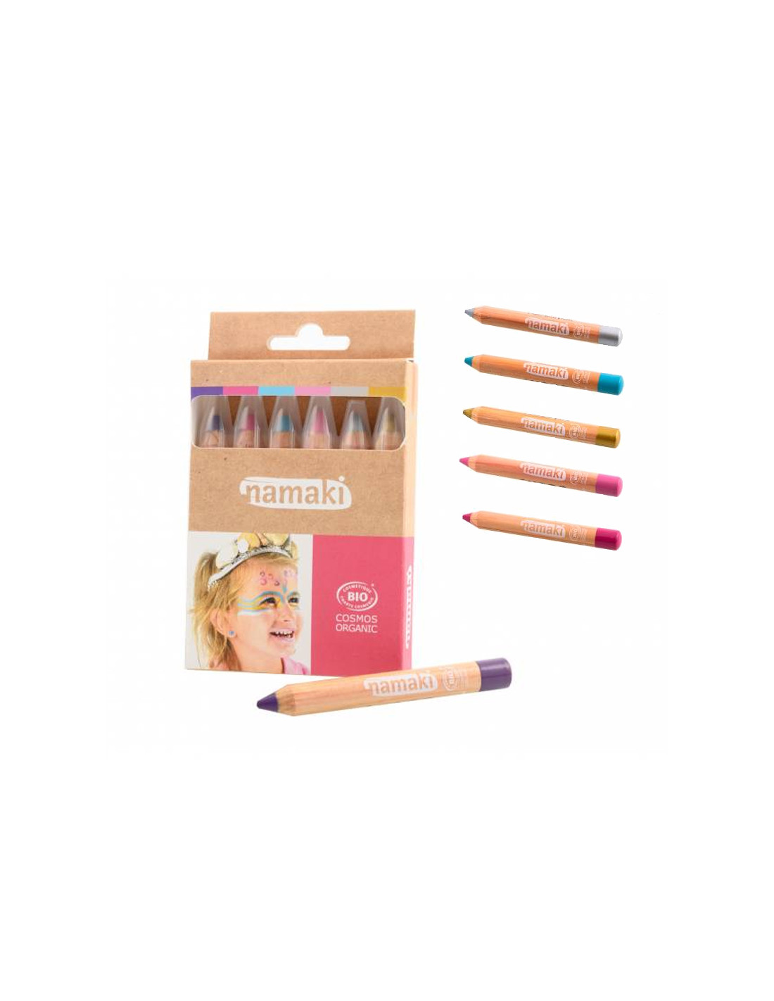 Inuwet Confetti kit 5 crayons maquillage enfant Bio