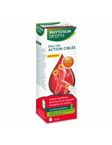 Phytosun Aroms Roll'On Action Ciblée Chauffant. 50ml articulation muscle