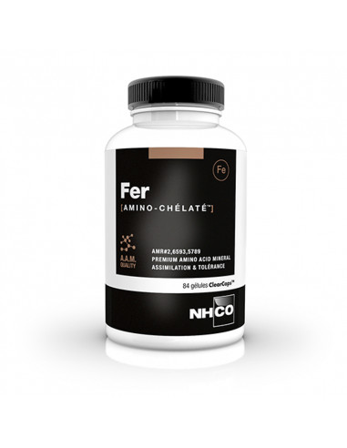 NHCO Fer Amino-chélaté. 84 gélules clearcaps