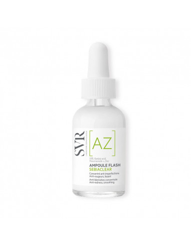 SVR AZ Ampoule Flash Sebiaclear Concentré anti-imperfections. 30ml flacon pipette stilligoutte