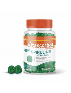 Vitascorbol Gommes Spiruline + Vitamine C. x30 gout fruits rouges