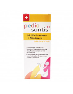 Pediasantis Multivitamines + Minéraux. Sirop 100ml enfant gout citron