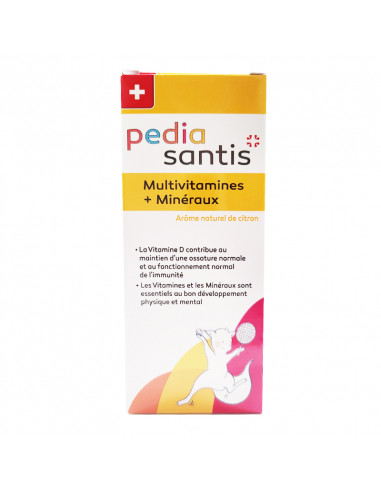 Pediasantis Multivitamines + Minéraux. Sirop 100ml enfant gout citron