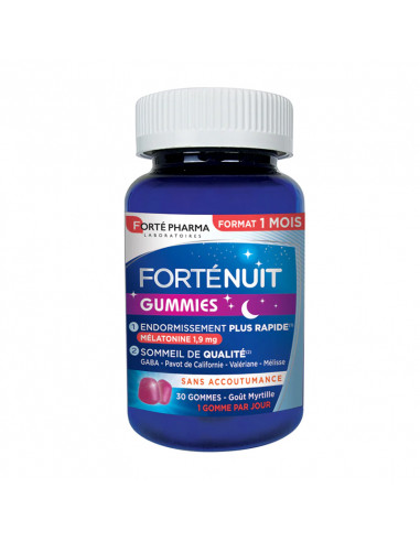 Forténuit Gummies Mélatonine. x30 gommes format 1 mois