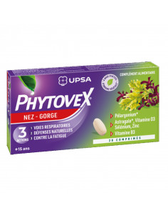 Phytovex Nez Gorge 3 Actions. 20 comprimés complément alimentaire