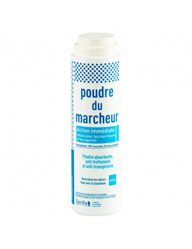 Poudre du Marcheur - Flacon poudreur 100g bleu et blanc