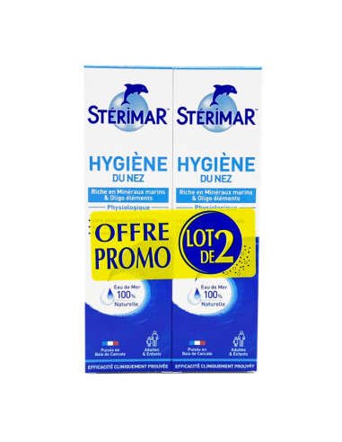 Stérimar Hygiène du nez Offre Promo 2x100ml lot de 2 spray