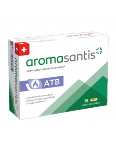 Aromasantis ATB. 15 capsules liquides boite verte blanc violet