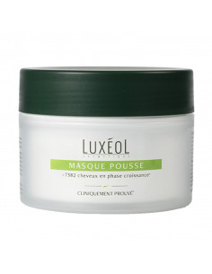 Luxéol Masque Pousse Cheveux. 200ml pot vert et blanc