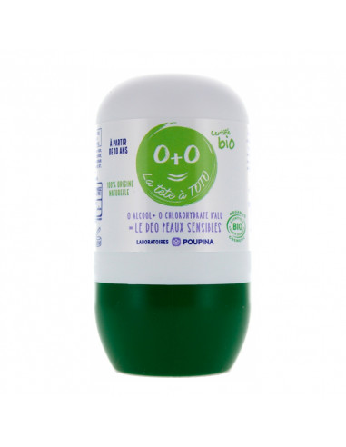 poupina déodorant tête à toto vert et blanc 0+0 déo enfant 10 ans