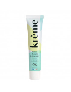 Kreme gelée nettoyante verte jaune bleu fraîche au thym anti-imperfections