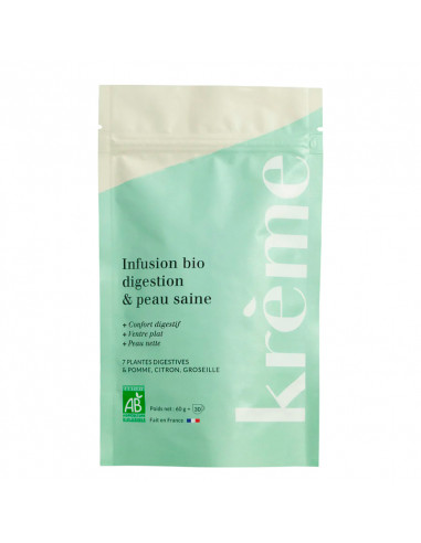 Infusion krème sachet bleu vert l'infuseur Kodama Digestion Anti imperfections