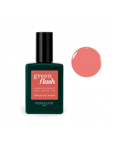 Manucurist teinte bois de rose vernis pot vert bio semi permanent