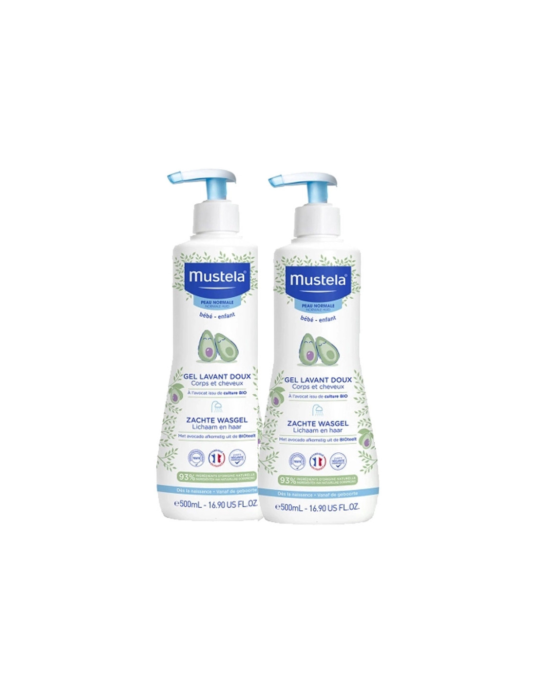 Mustela Gel Lavant Doux Bébé 2x500ml Offre - Archange-pharma