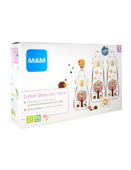 MAM Coffret biberons Verre Modèle Hérisson Mam - 2