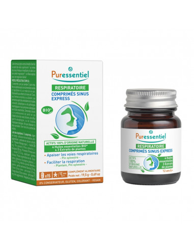 Puressentiel Respiratoire Comprimés Sinus Express Bio. x15