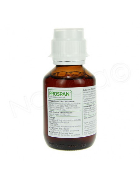 Prospan Sans sucre Lierre grimpant Toux adultes et enfants sirop 100ml  - 2