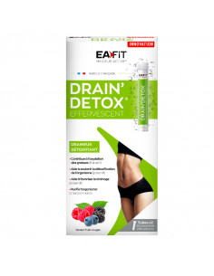 EaFit Drain'Detox Effervescent. 30 comprimés effervescents boite verte blanche