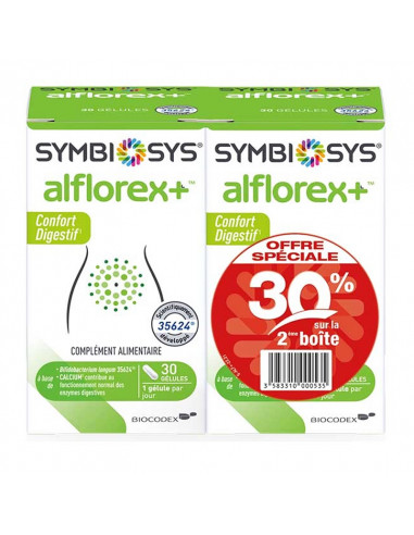 Symbiosys Alflorex+ Offre spéciale 2x30 gélules lot 2 boites -30% sur la 2e