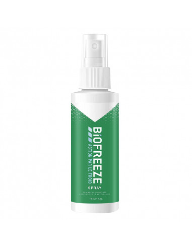 Biofreeze Froid Spray 118ml flacon vert et blanc