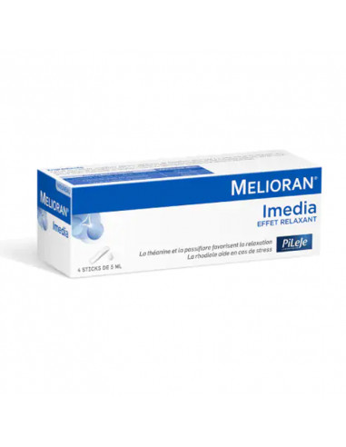 Pileje Melioran Imedia. x4 sticks de 5ml immedia boite bleue et blanche