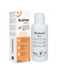 BlephaSol Hygiène Quotidienne Oeil et Paupières Lotion 100ml flacon blanc boite orange