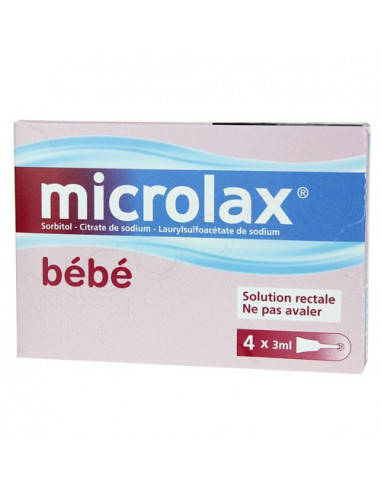 Microlax Bébé Solution rectale récipients unidoses Boite de 4