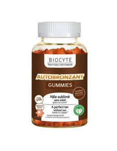 Biocyte Autobronzant Gummies. 60 gommes forme étoile gout myrtille