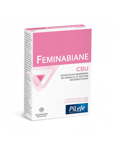 Pileje Feminabiane CBU. 30 comprimés bicouches boite rose et blanche