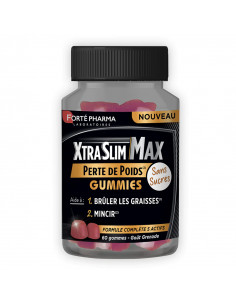 Forté Pharma XtraSlim Max Perte de Poids Gummies. 60 gommes gout grenade