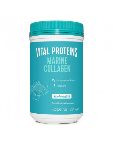 Vital Proteins Marine Collagen. Pot bleu vert turquoise 221g poudre