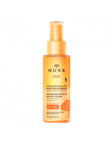 Nuxe Sun Huile Lactée Capillaire Protectrice Hydratante Spray 100 ml