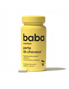 Baba Nutrition Perte de Cheveux. 60 gélules pot jaune
