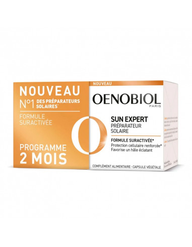 Oenobiol Sun Expert Caps préparateur hâle éclatant 2 Pots Cure de 2 mois
