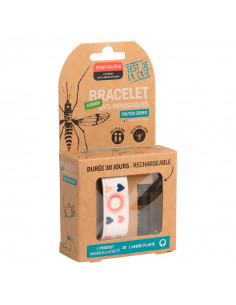 Manouka Bracelet Anti-Moustiques 3-9 ans Coeurs