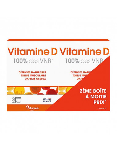 Vitavea Vitamine D. Lot 2x90 comprimés