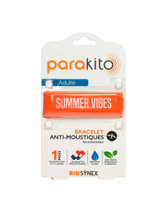 Parakito Bracelet Anti-Moustique Rechargeable Adulte Summer Vibes orange