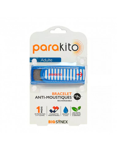 Parakito bracelet anti-moustique rouge