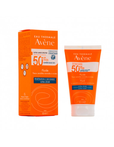 Avène Fluide Solaire Peaux Sensibles SPF 50+ Tube 50 ml