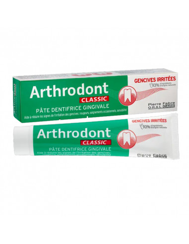 Arthrodont Classic Pâte Dentifrice Gingivale Gencives Irritées. 75ml tube vert