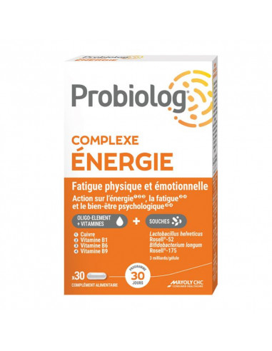 Probiolog Complexe Energie. 30 gélules boite orange