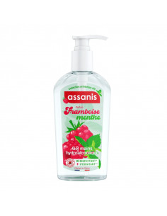 Assanis Gel Mains Hydroalcoolique Framboise Menthe. 250ml flacon pompe